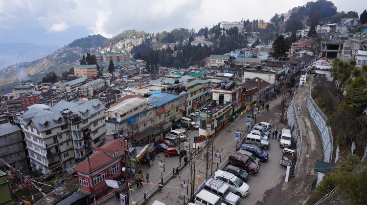 Vue de la ville de Darjeeling