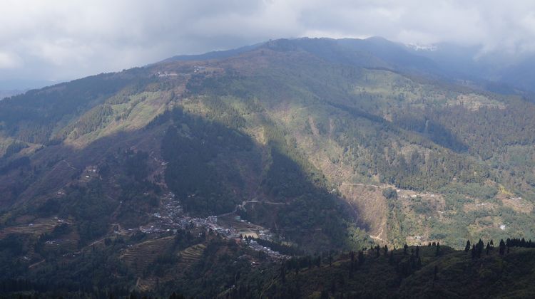 Népal, région de l'Ilam vu depuis l'inde