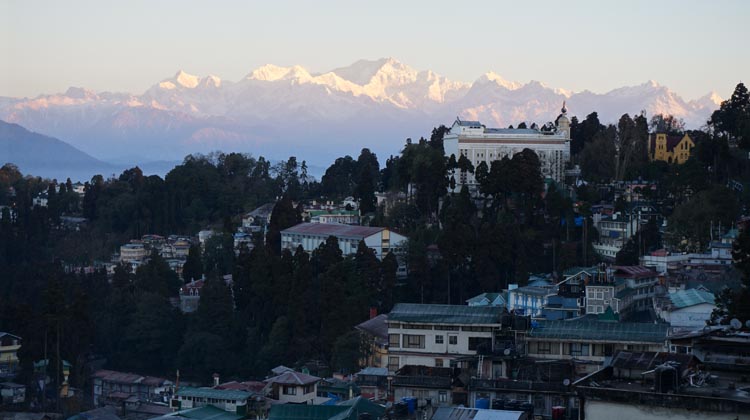 Vue sur le Kangchenjunga depuis Darjeeling
