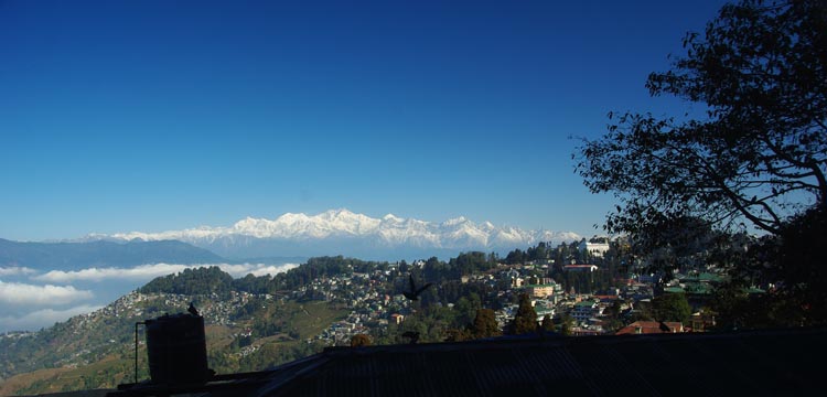 Vue sur le Kangchenjunga depuis Darjeeling